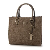 UNGRID bag/アングリッド Ungrid ヘリンボーンファブリック キーチャーム付き両アオリポケットスクエアハンドバッグ/506893783