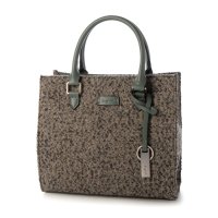 UNGRID bag/アングリッド Ungrid ヘリンボーンファブリック キーチャーム付き両アオリポケットスクエアハンドバッグ/506893783