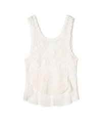DES PRES/ヘアピンレースハンドニット ヘムフレアトップス/506893904