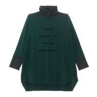 BRODIAEA/ブローディア BRODIAEA 起毛ボーダー切替ロゴチュニック/506894258