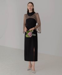 Leja/レジャ Leja 花柄レースパールショートボレロスリットIラインドレス美脚効果結婚式 パーティードレス 20代 30代 40代/506894275