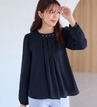 Alotta/アロッタ Alotta あったか裏地付ネックパールブラウス/506894286