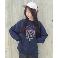 F.i.n.t/フィント F i.n.t ネオンローズプリントスウェット【洗える】(PINK LABEL)/506894713