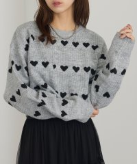 MAISON BREEZE/MAISON BREEZE ハート JQニット クロップド プルオーバー トップス ショート丈 長袖 31925E333 XNN/506863541