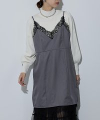 MAISON BREEZE/ピンストライプ レースキャミソール チュニック レイヤード 32063A332 【MAISON BREEZE】/506863557
