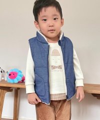 COMME CA ISM KIDS/デニム調ジャージー×ボア 中綿リバーシブルベスト(ベビーサイズ)/506873562