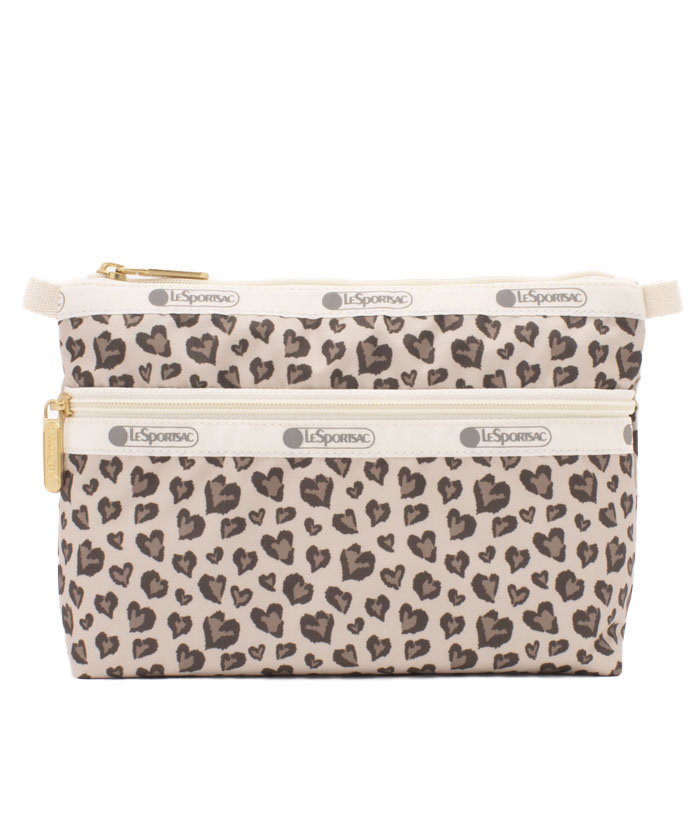 COSMETIC CLUTCHラテハートレオパード(506879168) | LeSportsac