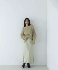 NATURAL BEAUTY BASIC/バイアスサテンナロースカート/506880658