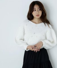 NATURAL BEAUTY BASIC/シャギービジューニット　24AW/506880753