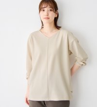 Viola e Viola/ヴィオラ エ ヴィオラ Viola e Viola 細見えラインリップル切替トップス/506896108