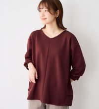 Viola e Viola/ヴィオラ エ ヴィオラ Viola e Viola 細見えラインリップル切替トップス/506896108