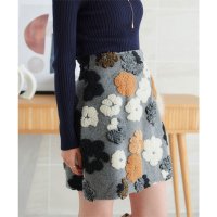 KOBE LETTUCE/コウベレタス KOBE LETTUCE 花柄ボアミニスカート [M4134]/506897174