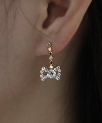 BLUEEAST/ブルーイースト BLUEEAST ビジューリボンペタルピアス/506897874