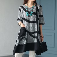 Sawa a la mode/サワアラモード Sawa a la mode 和をモードに着こなす幾何学風フレアチュニック/506900622