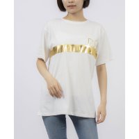 RINASCIMENTO/リナシメント RINASCIMENTO 箔プリントTシャツ/506901464