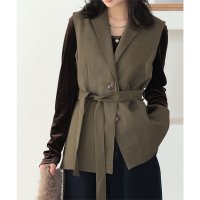 KOBE LETTUCE/コウベレタス KOBE LETTUCE ウエストベルト付きテーラードジレベスト [K1329]/506901755