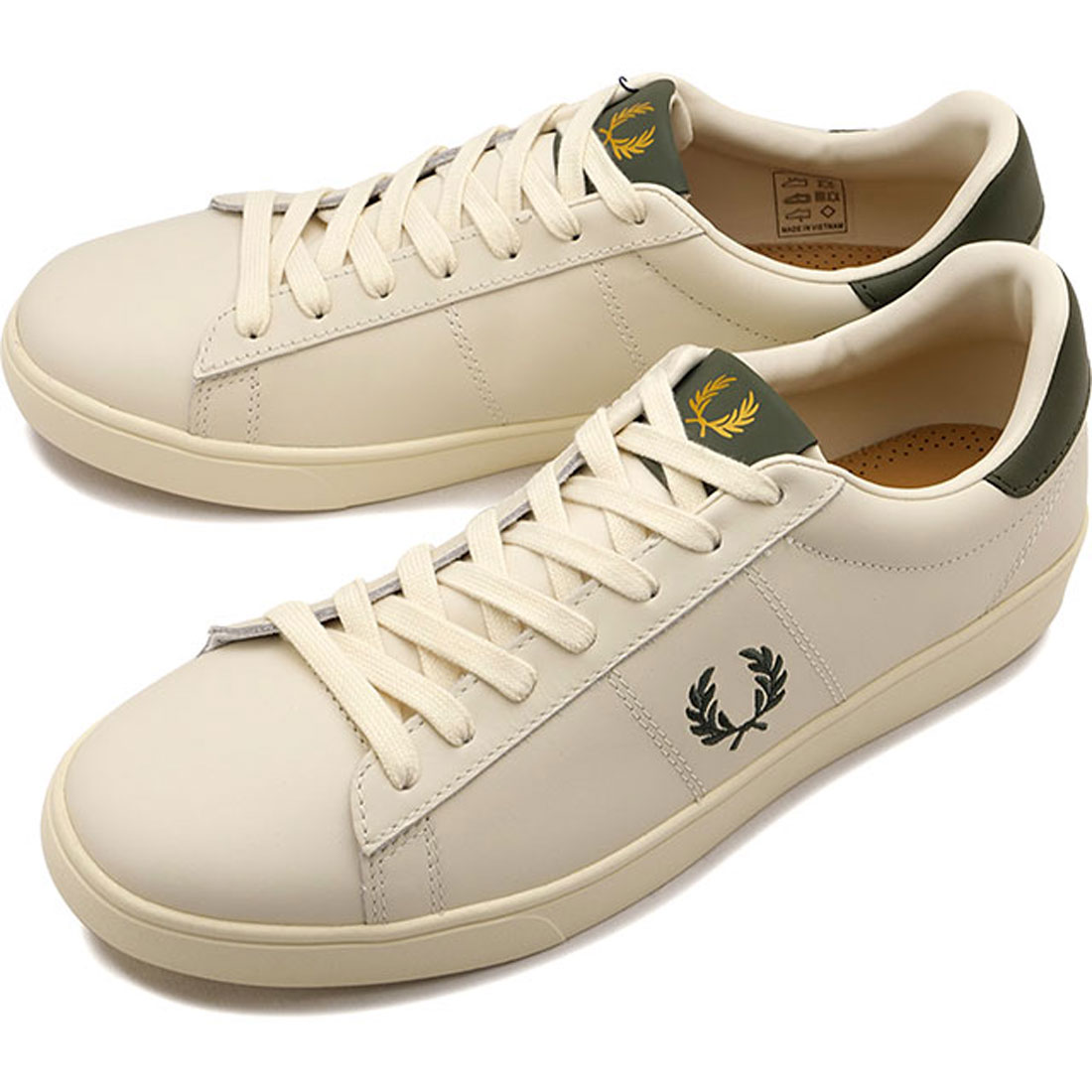 フレッドペリー FRED PERRY SPENCER LEATHER BLACK/NIGHT－GRN