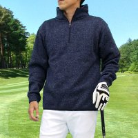 TopIsm/トップイズム TopIsm ゴルフ ハーフジップトレーナー メンズ ゴルフウェア 暖かい裏起毛 ニットフリース セーター トップス ハイネック プルオーバー ス/505708250