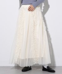 MAISON BREEZE/ふんわりきれい見え◎ チュールフリルスカート 透け感 ウエストゴム インナー付 ギャザー ロングスカート 31841P234 【MAISON BREEZE】/506863537