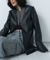  ＣＯＤＥ　Ａ/front ribbon leather jacket/506877980
