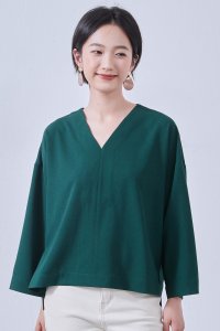On One's Own/オンワンズオン On One's Own Vネック・センターシーム・長袖ミニマル・シンプルトップ・Clean Style・秋冬プルオーバー/506891683