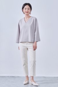 On One's Own/オンワンズオン On One's Own Vネック・センターシーム・長袖ミニマル・シンプルトップ・Clean Style・秋冬プルオーバー/506891683
