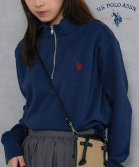 US POLO ASSN/【U.S. POLO ASSN.】ユーエスポロアッスン 90'sダブルフェイスプルオーバー トレーナー ハーフジップ ワンポイント 長袖 スウェット トップス/506893861