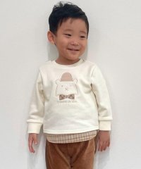 COMME CA ISM KIDS/クマ アップリケ レイヤード トレーナー/506897748