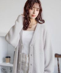 Rocky Monroe/ロッキーモンロー Rocky Monroe カーディガン ニット 無地 メンズ レディース 長袖 ライトアウター 羽織り フェザーヤーン Vネック ビッグシルエ/506897890
