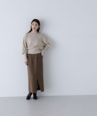 NATURAL BEAUTY BASIC/アシメスリットポケットスカート/506898154