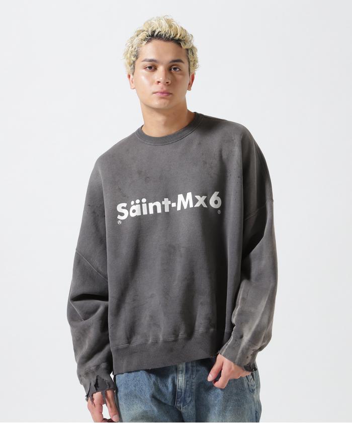 SAINT MICHAEL/セントマイケル/CREW SWEAT/CHAOS/CHARCOAL SAINT MICHAEL/セントマイケル/CREW SWEAT/CHAOS/CHARCOAL