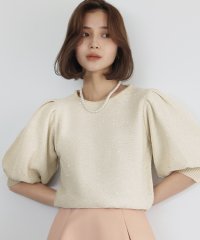 ELFRANK/エルフランク ELFRANK パフスリーブラメニットプルオーバー/506899170