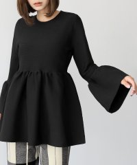 ELFRANK/エルフランク ELFRANK ペプラムランタンスリーブニットプルオーバー/506899175