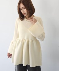 ELFRANK/エルフランク ELFRANK ペプラムランタンスリーブニットプルオーバー/506899175