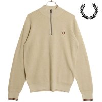 FRED PERRY/フレッドペリー FRED PERRY WAFFLE STITCH HALF ZIP JUMPER OATMEAL [K8557－691]/506899233
