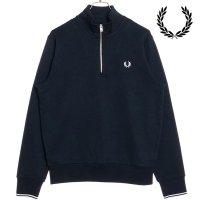 FRED PERRY/フレッドペリー FRED PERRY HALF ZIP SWEATSHIRT OATMEAL/WHISKY－BROWN [M3574－W69]/506899250