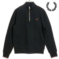 FRED PERRY/フレッドペリー FRED PERRY HALF ZIP SWEATSHIRT OATMEAL/WHISKY－BROWN [M3574－W69]/506899250