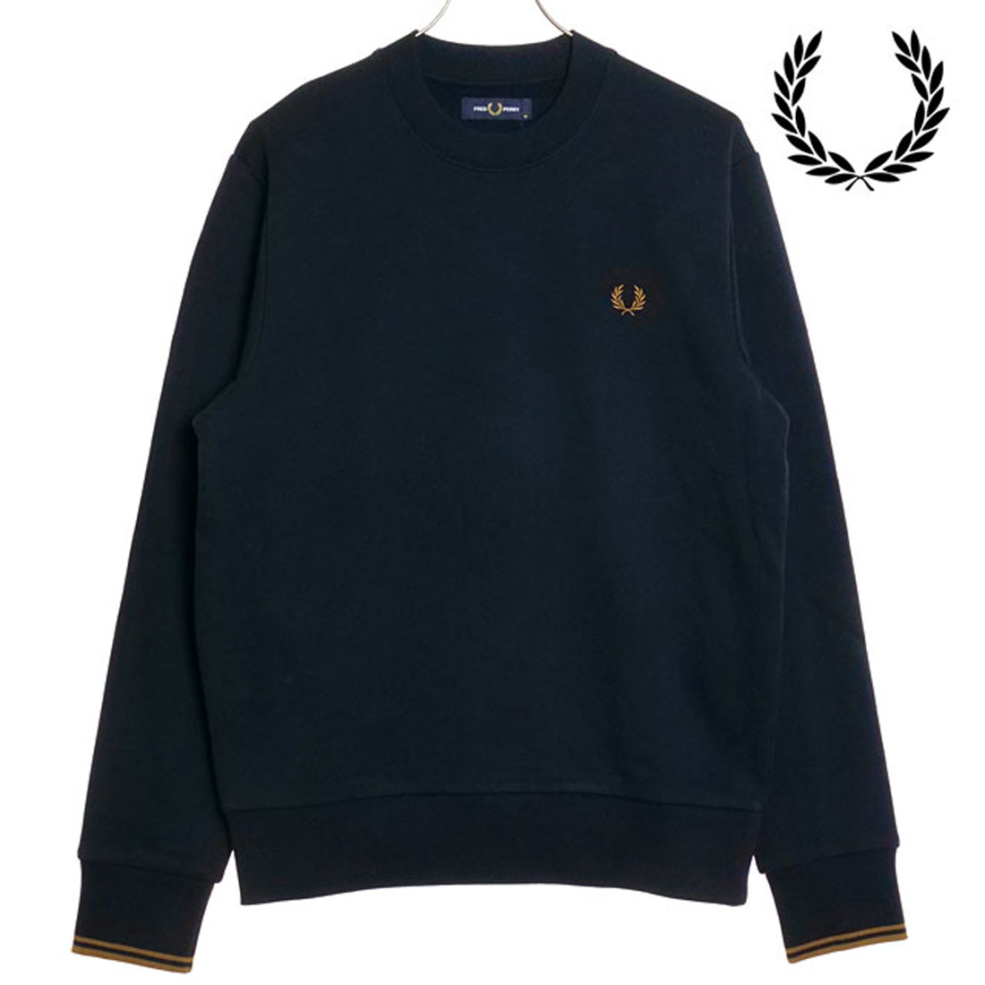関税込◆FRED PERRY フレッドぺリー Crew Neck Sweatshirt フレッドペリー FRED PERRY CREW NECK SWEATSHIRT OATMEAL