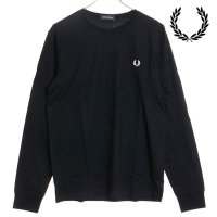 FRED PERRY/フレッドペリー FRED PERRY LONG SLEEVE CREW NECK T－SHIRT SNOW－WHITE [M8700－129]/506899254