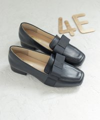 masyugirl/マシュガール masyugirl 【4E 幅広 防滑底】グログランリボン ローヒール スクエアトゥパンプス/506899291