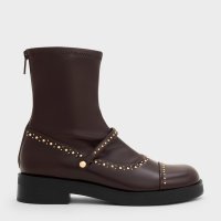 CHARLES & KEITH/スタッズ アンクルブーツ/506899316