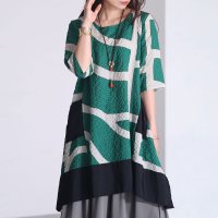 Sawa a la mode/サワアラモード Sawa a la mode 和をモードに着こなす幾何学風フレアチュニック/506900622