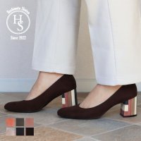 HS/エイチエス HS 【日本製】 HS スタックヒール パンプス/506901148