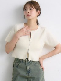 RETRO GIRL/レトロガール RETRO GIRL クルーZIPカーデ/506901649