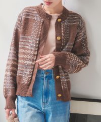 KOBE LETTUCE/コウベレタス KOBE LETTUCE チェックジャケットライクニットカーディガン [N1099]/506901815