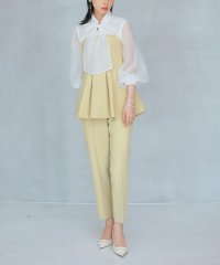 RUIRUE BOUTIQUE/ルイルエブティック RUIRUE BOUTIQUE 【マルチway】タックペプラムビスチェ＆スリムテーパードパンツ/506902798