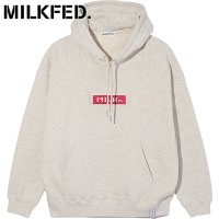 MILK FED/ミルクフェド MILKFED. BAR LOGO BASIC SWEAT HOODIE BROWN [103243012005]/506907737
