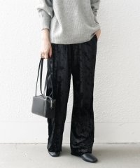 SHIPS any WOMEN/SHIPS any:〈手洗い可能〉クラッシュ ベロア サイドライン ワイド イージー パンツ/506909077