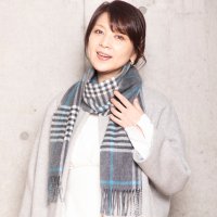 Cashmee/カシュミー Cashmee 飯島直子さん×Cashmeeコラボ企画「Cashmee.N」 タータンチェックウェーブカシミヤマフラー カシミア100％ ロングマフ/506909086