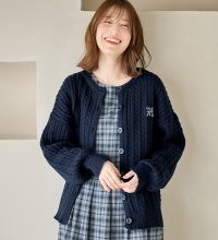 Viola e Viola/ヴィオラ エ ヴィオラ Viola e Viola ミニケーブル柄ゆるカーディガン/506909222